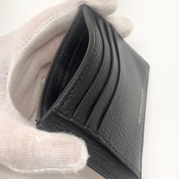 NWT BURBERRY LEATHER AND VINTAGE CANVAS CHECK CARD CASE WALLET WITH MONE… - Picture 2 of 6